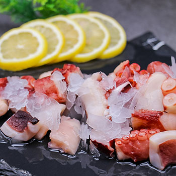 diced octopus
