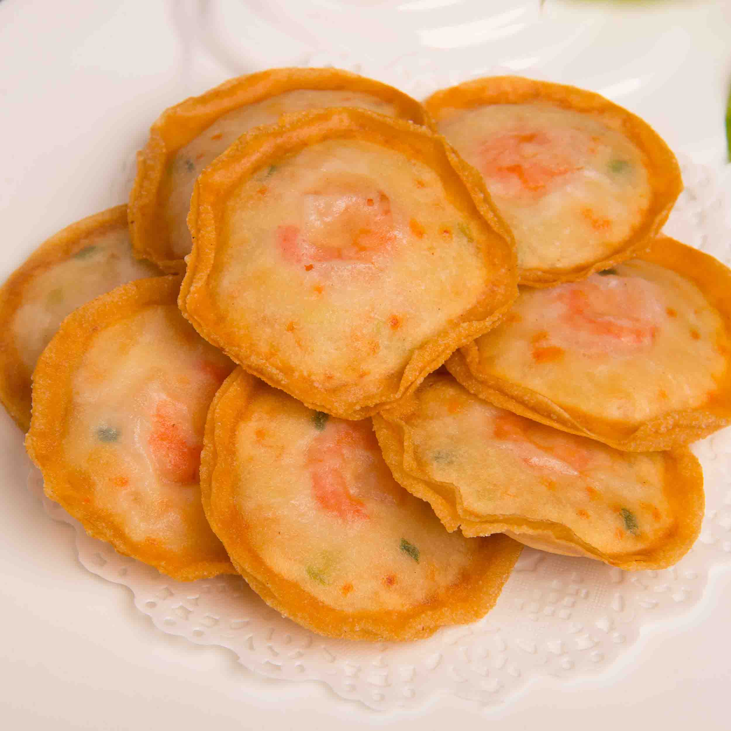 China Premium Frozen Round Caviar Shrimp Cake