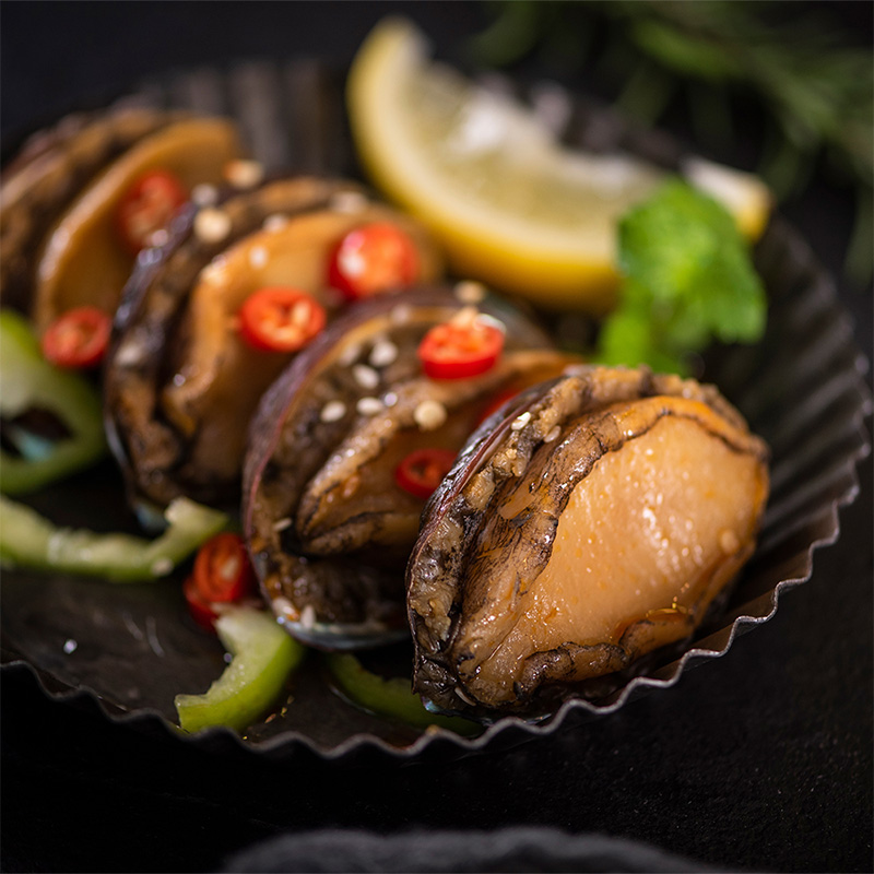 Wholesale Spicy Abalone Meat With Shell, Seasoned